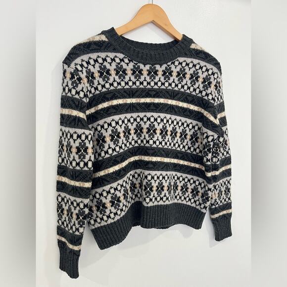 J Crew LambsWool Sweater Size XS Fair Isle Pattern - Picture 1 of 6
